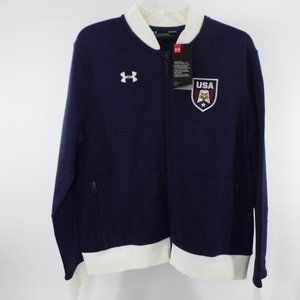 Under Armour Blue United States of America Zip Front Activewear Jacket